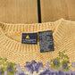 Vintage 1990s Liz Sport Hand Knit Floral Crewneck Sweater Women's M from propervintagecanada