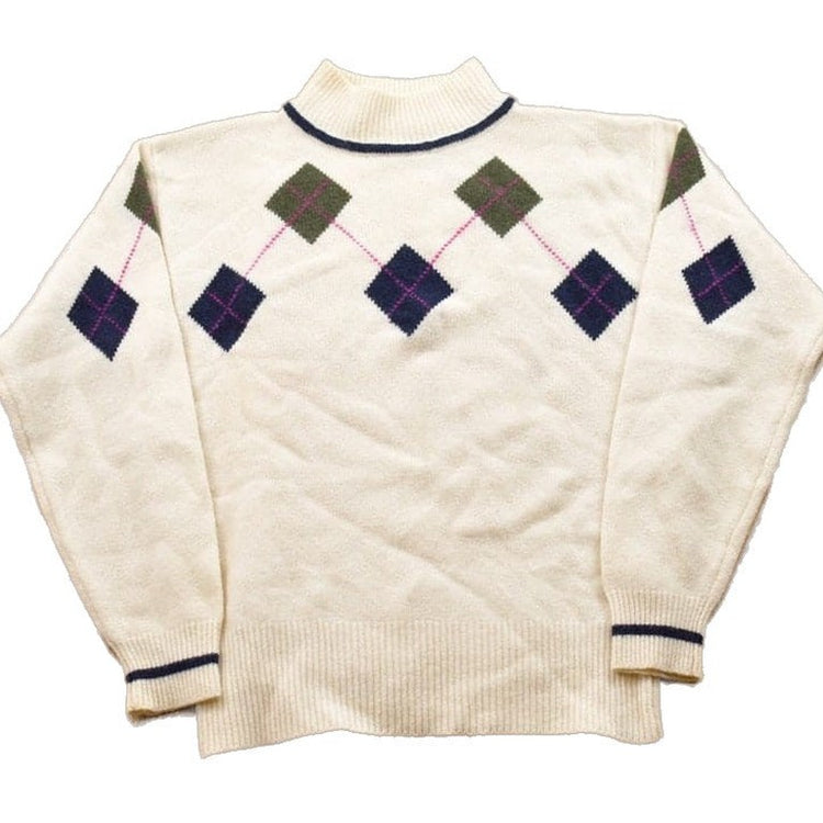 Vintage 1990s Liz Sport Knitted Lambswool Turtleneck Sweater Men's XS from propervintagecanada
