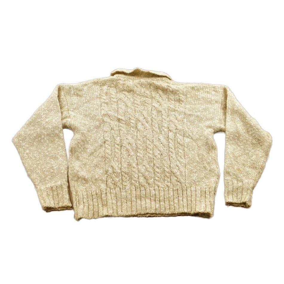 Vintage 1990s Liz Sport Petite Cable Knit Collared Sweater Women's S from propervintagecanada