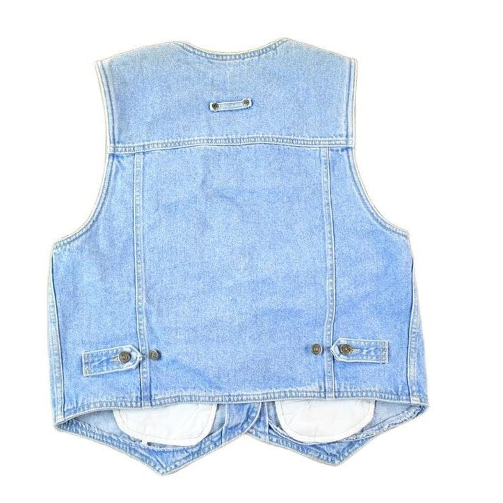 Vintage 1990s Lizwear Denim Button Up Cowgirl Vest Women's M from propervintagecanada