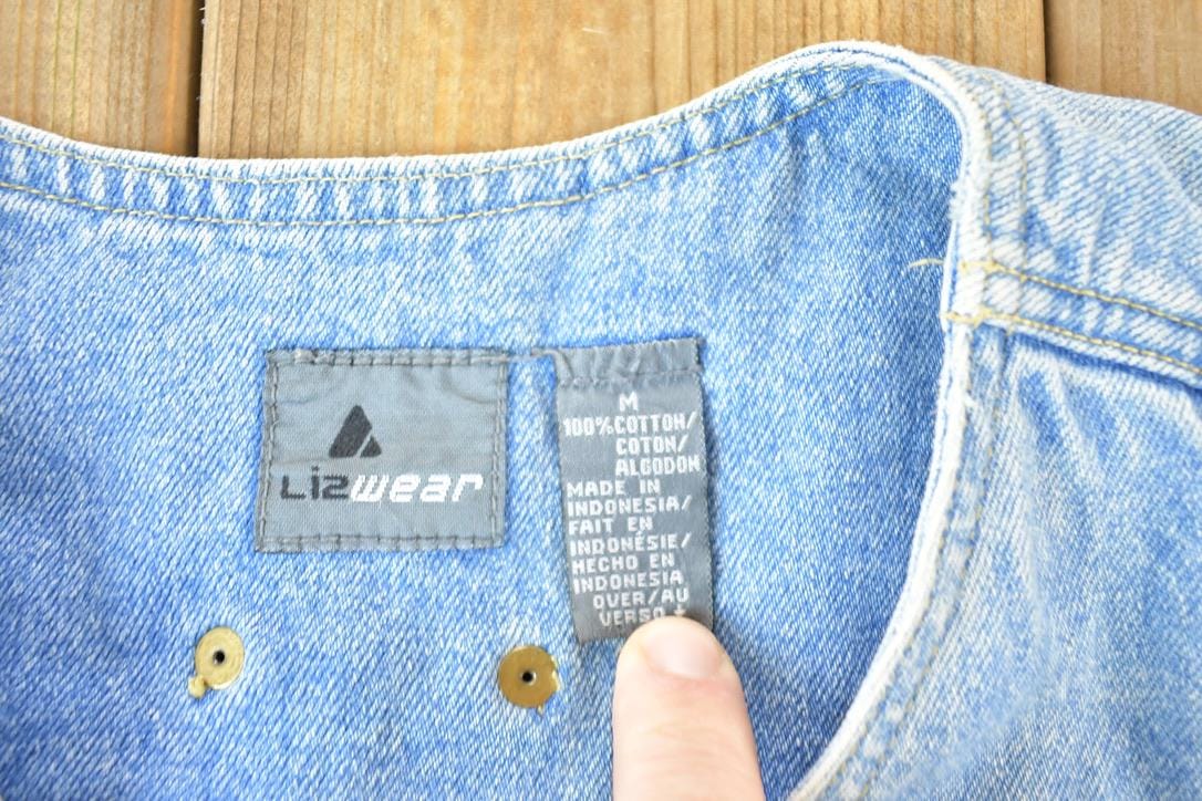 Vintage 1990s Lizwear Denim Button Up Cowgirl Vest Women's M from propervintagecanada