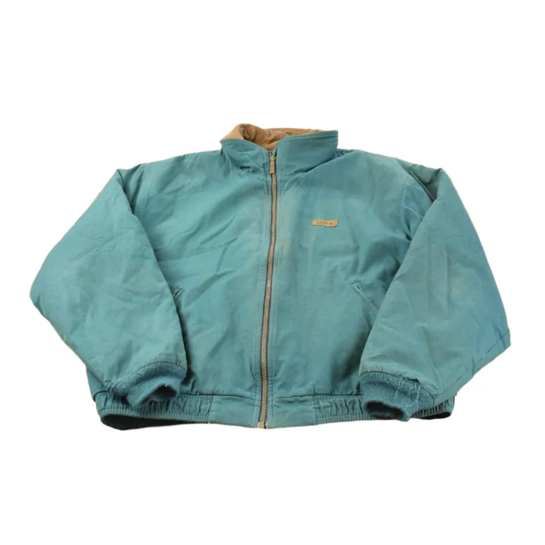 Vintage 1990s LL Bean Blanket Lined Bomber Workwear Jacket Men's L / Made in USA / 90s Outdoorsman / Streetwear from propervintagecanada