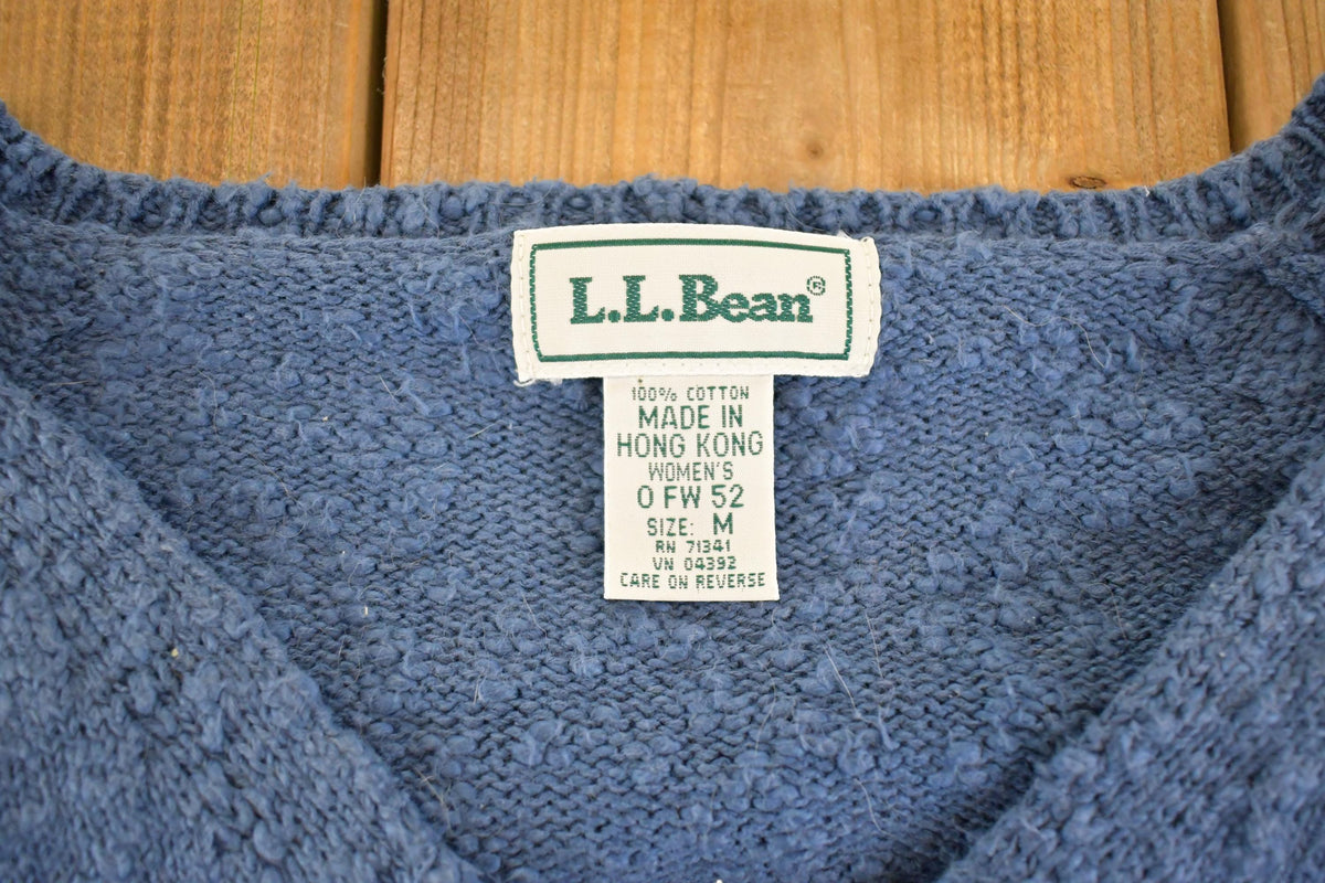 Vintage 1990s LL Bean Cable Knit Cardigan Sweater Women's M from propervintagecanada
