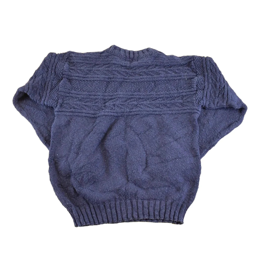 Vintage 1990s LL Bean Cable Knit Crewneck Sweater Men's S from propervintagecanada