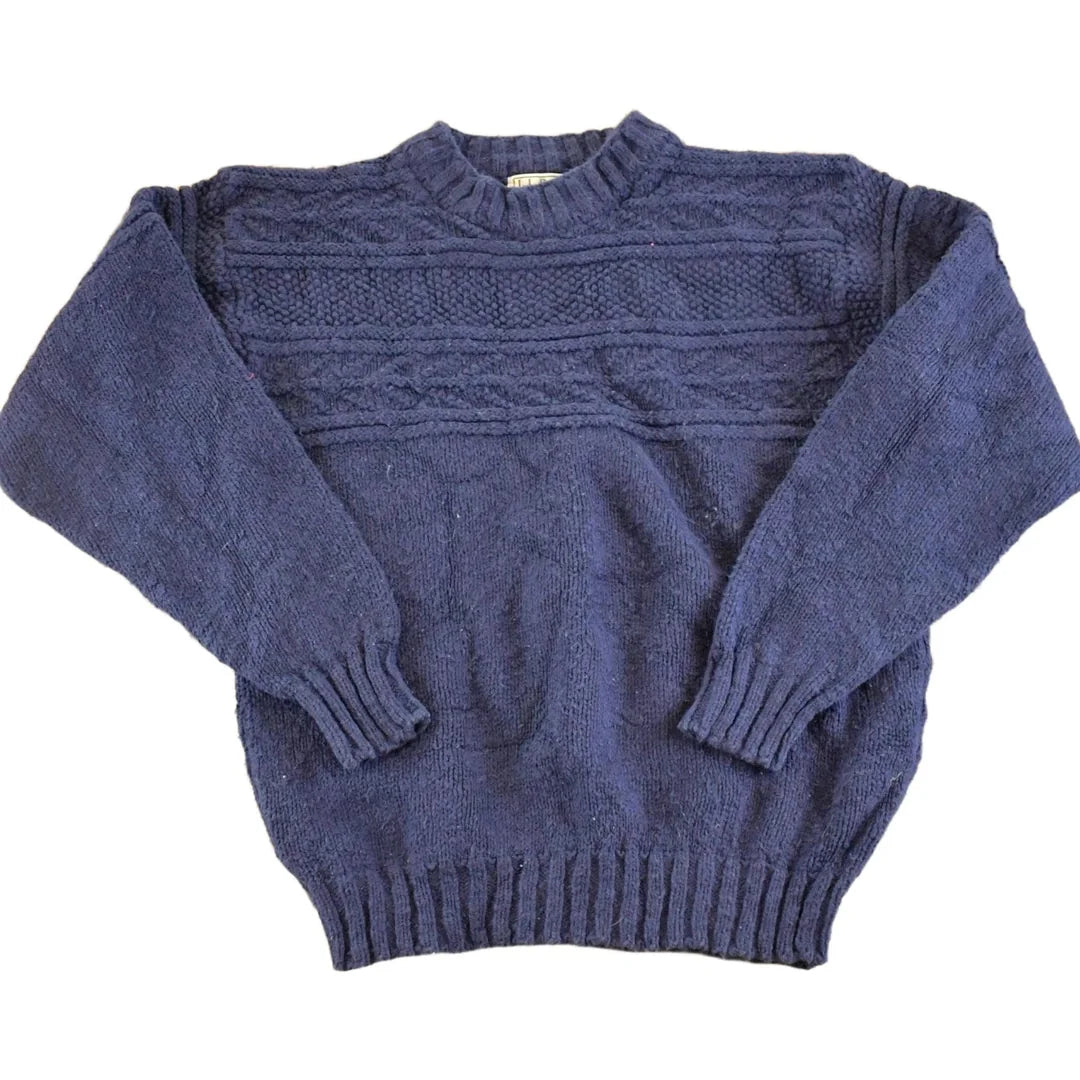 Vintage 1990s LL Bean Cable Knit Crewneck Sweater Men's S from propervintagecanada