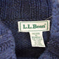 Vintage 1990s LL Bean Christmas Reindeer Wool Knit Crewneck Sweater Women's L from propervintagecanada