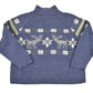 Vintage 1990s LL Bean Christmas Reindeer Wool Knit Crewneck Sweater Women's L from propervintagecanada