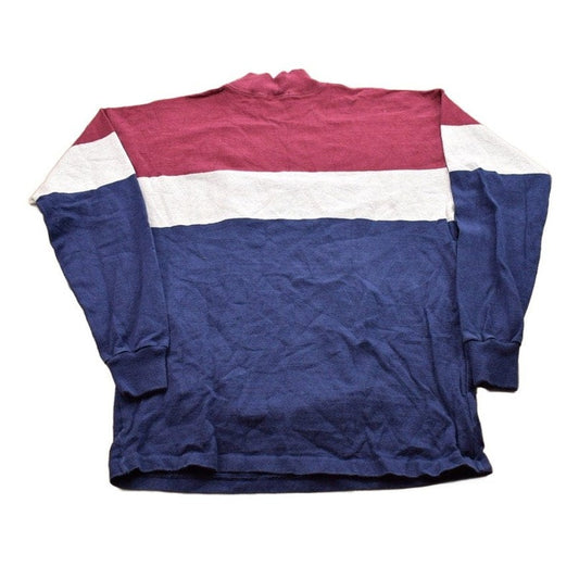 Vintage 1990s LL Bean Color Block Striped Crewneck Sweatshirt Men's Large from propervintagecanada