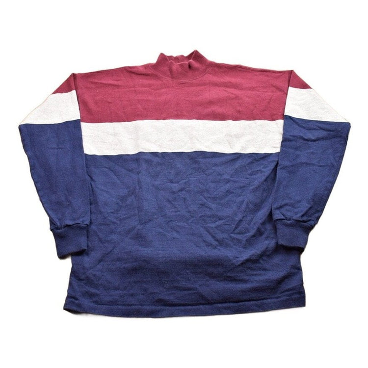 Vintage 1990s LL Bean Color Block Striped Crewneck Sweatshirt Men's Large from propervintagecanada