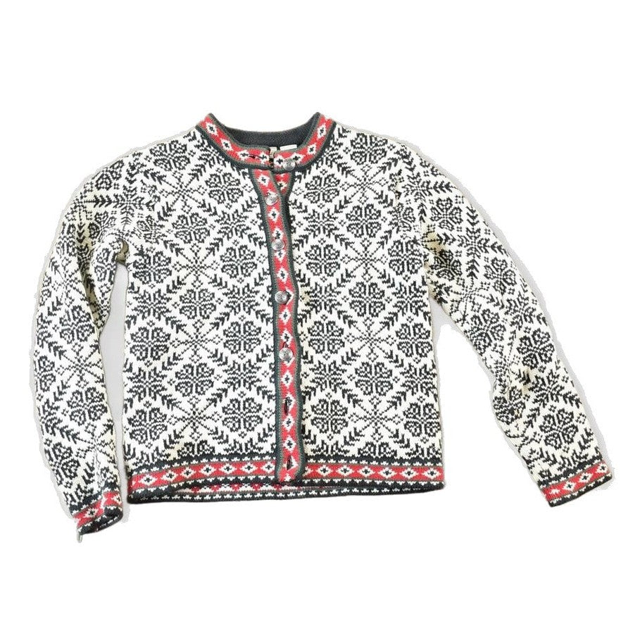 Vintage 1990s LL Bean Knit Abstract Pattern Crewneck Sweater Womens XS from propervintagecanada