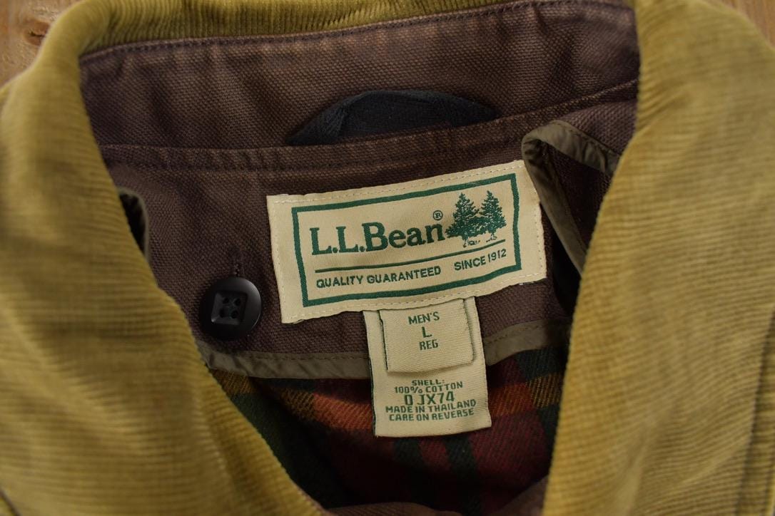 Vintage 1990s LL Bean Men's Brown Field Coat Men's L-XL from propervintagecanada
