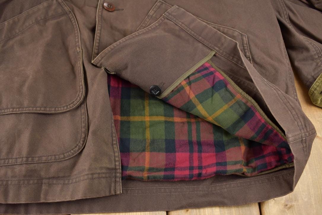 Vintage 1990s LL Bean Men's Brown Field Coat Men's L-XL from propervintagecanada