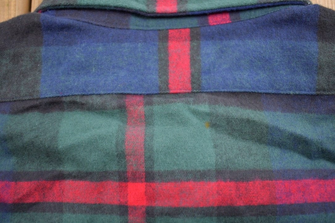 Vintage 1990s LL Bean Plaid Flannel Button Up Shirt from propervintagecanada