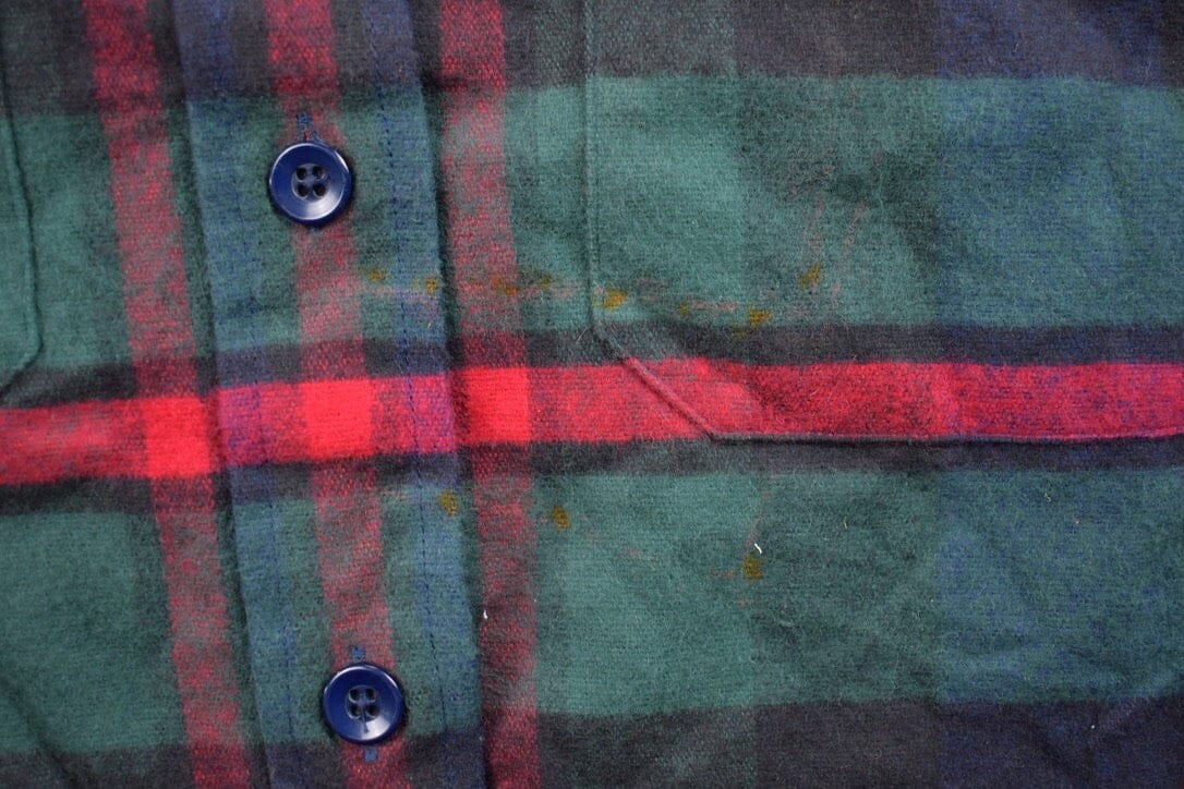Vintage 1990s LL Bean Plaid Flannel Button Up Shirt from propervintagecanada