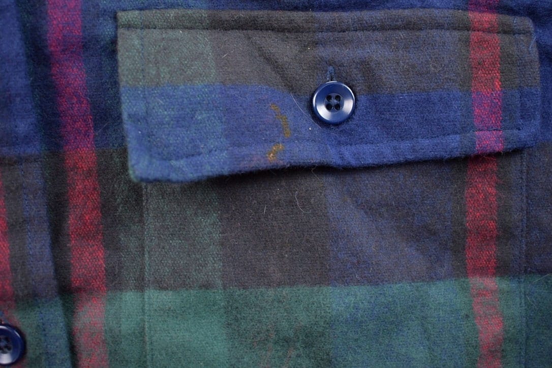 Vintage 1990s LL Bean Plaid Flannel Button Up Shirt from propervintagecanada