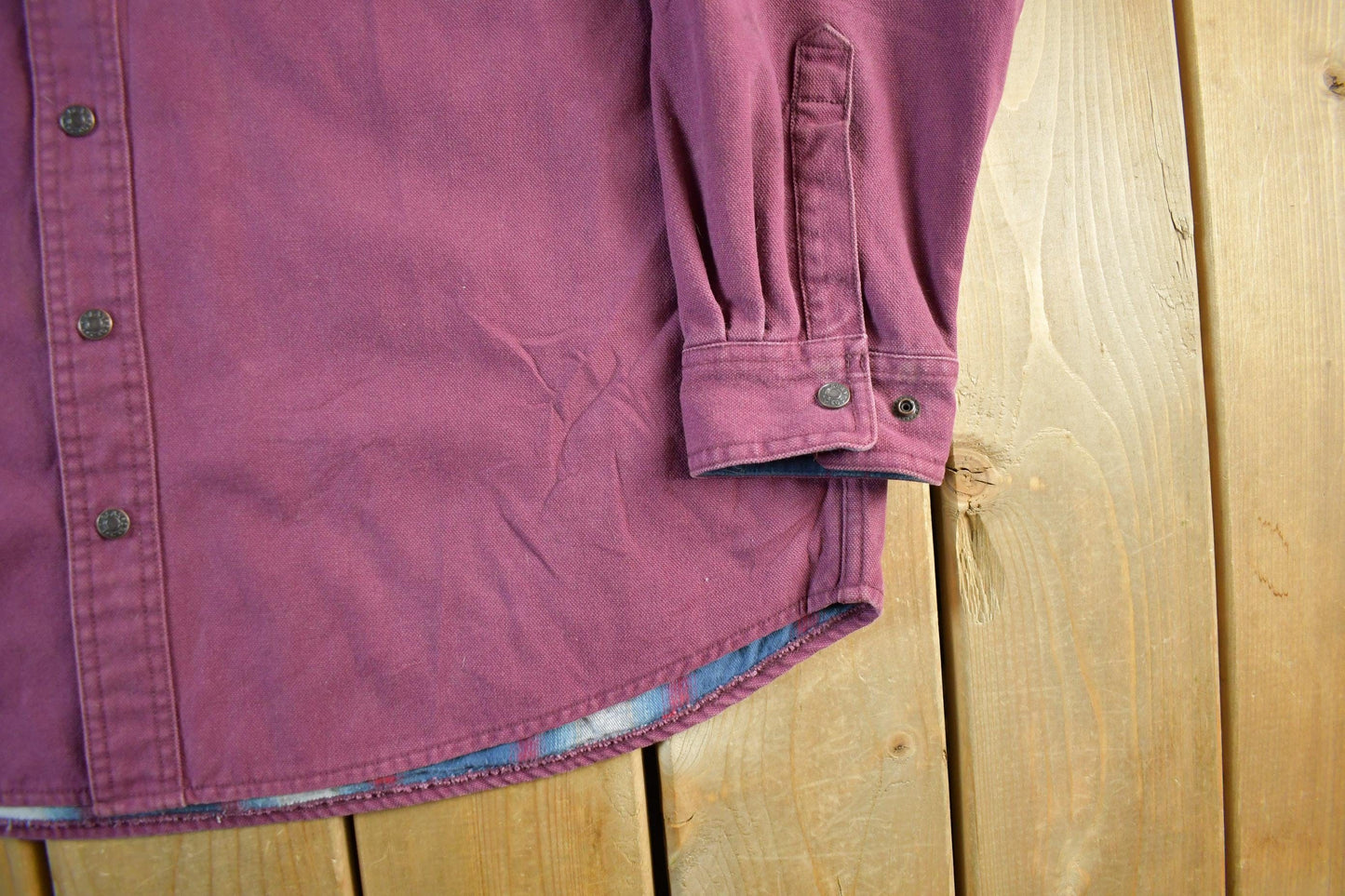 Vintage 1990s LL Bean Plaid Lined Button Up Shirt Men's Large from propervintagecanada