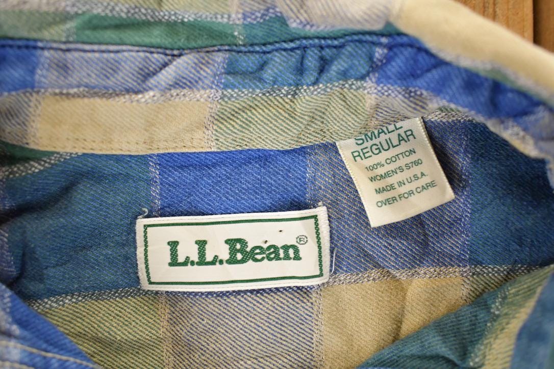 Vintage 1990s LL Bean Plaud Button Up Shirt Women's S from propervintagecanada