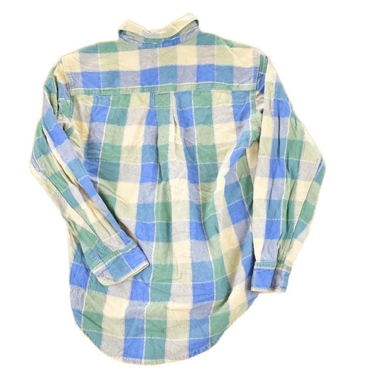 Vintage 1990s LL Bean Plaud Button Up Shirt Women's S from propervintagecanada