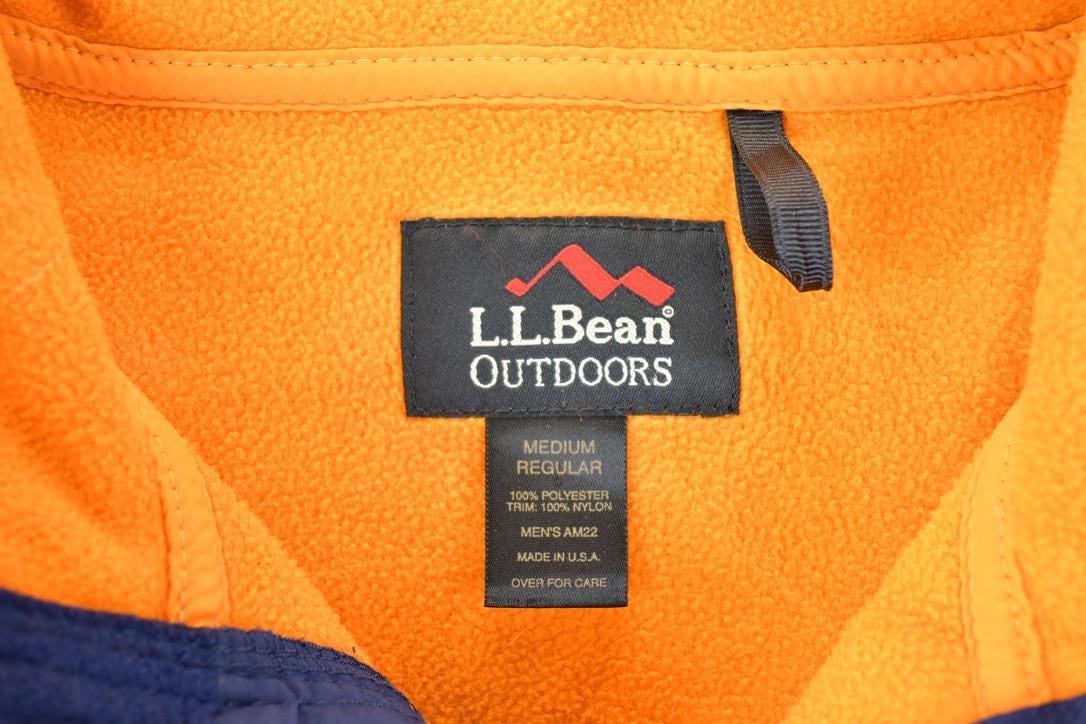 Vintage 1990s LL Bean Quarter Zip Fleece Outdoorsman Sweater Men's Medium from propervintagecanada