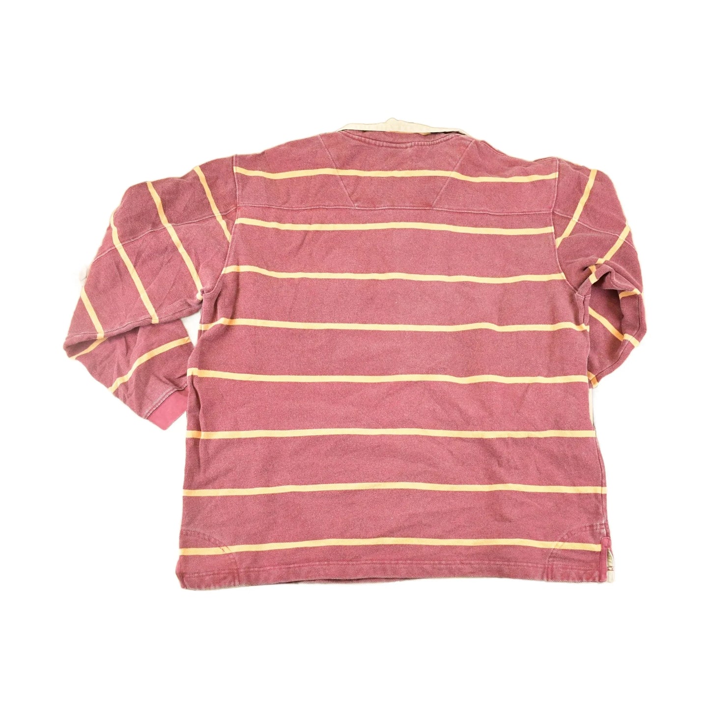 Vintage 1990s LL Bean Quarter Zip Striped Rugby Shirt Men's L from propervintagecanada