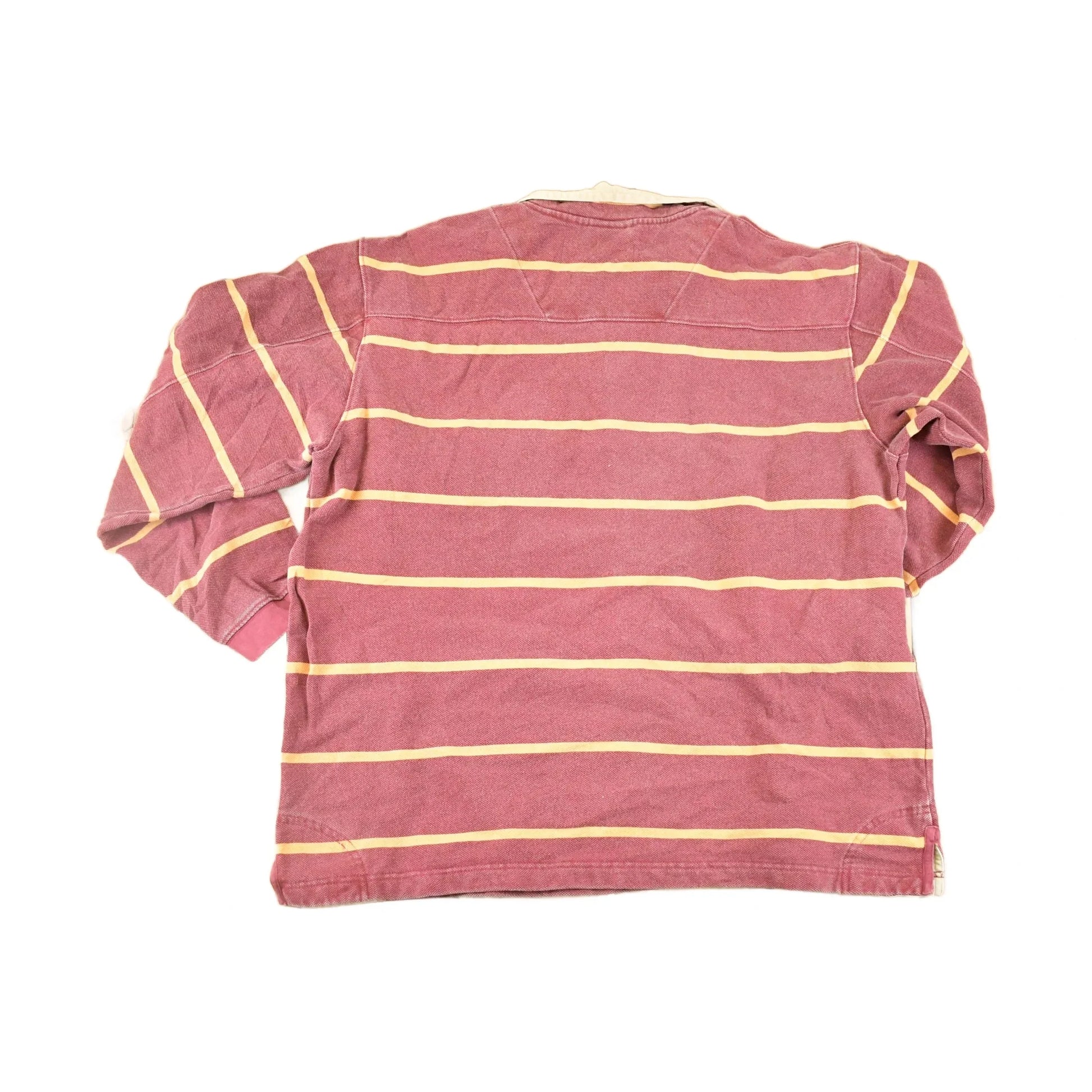 Vintage 1990s LL Bean Quarter Zip Striped Rugby Shirt Men's L from propervintagecanada
