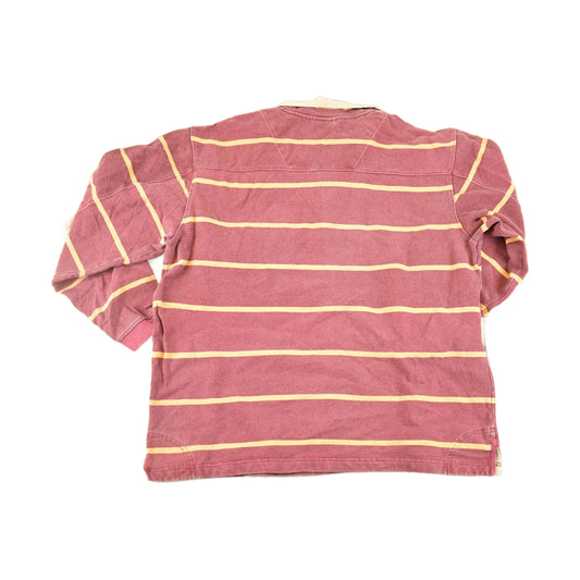 Vintage 1990s LL Bean Quarter Zip Striped Rugby Shirt Men's L from propervintagecanada