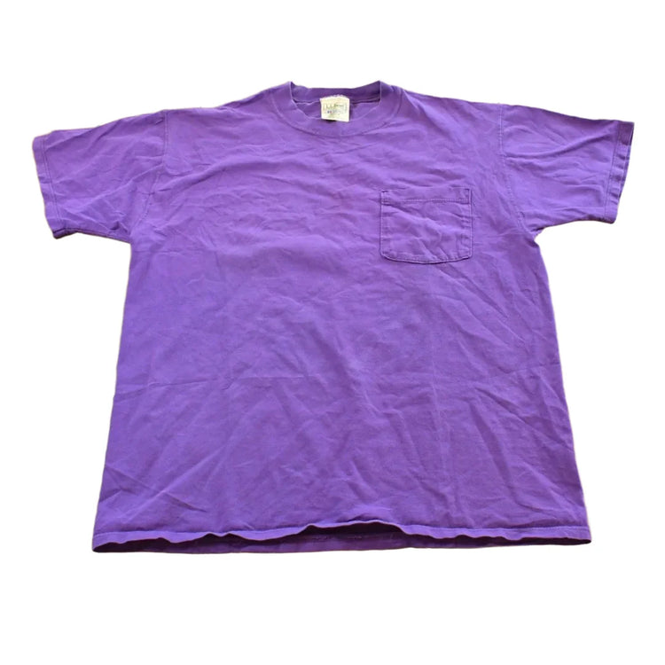 Vintage 1990s LL Bean Russell Athletic Blank Purple Pocket T-Shirt Mens M from propervintagecanada