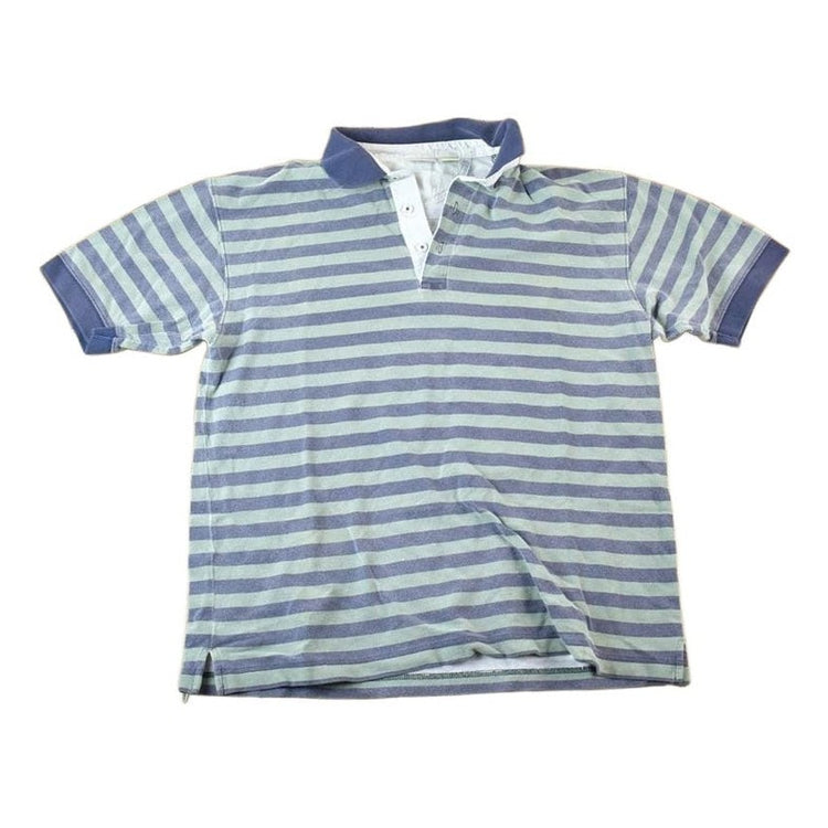 Vintage 1990s LL Bean Striped Button Up Polo Style Shirt Men's Medium from propervintagecanada