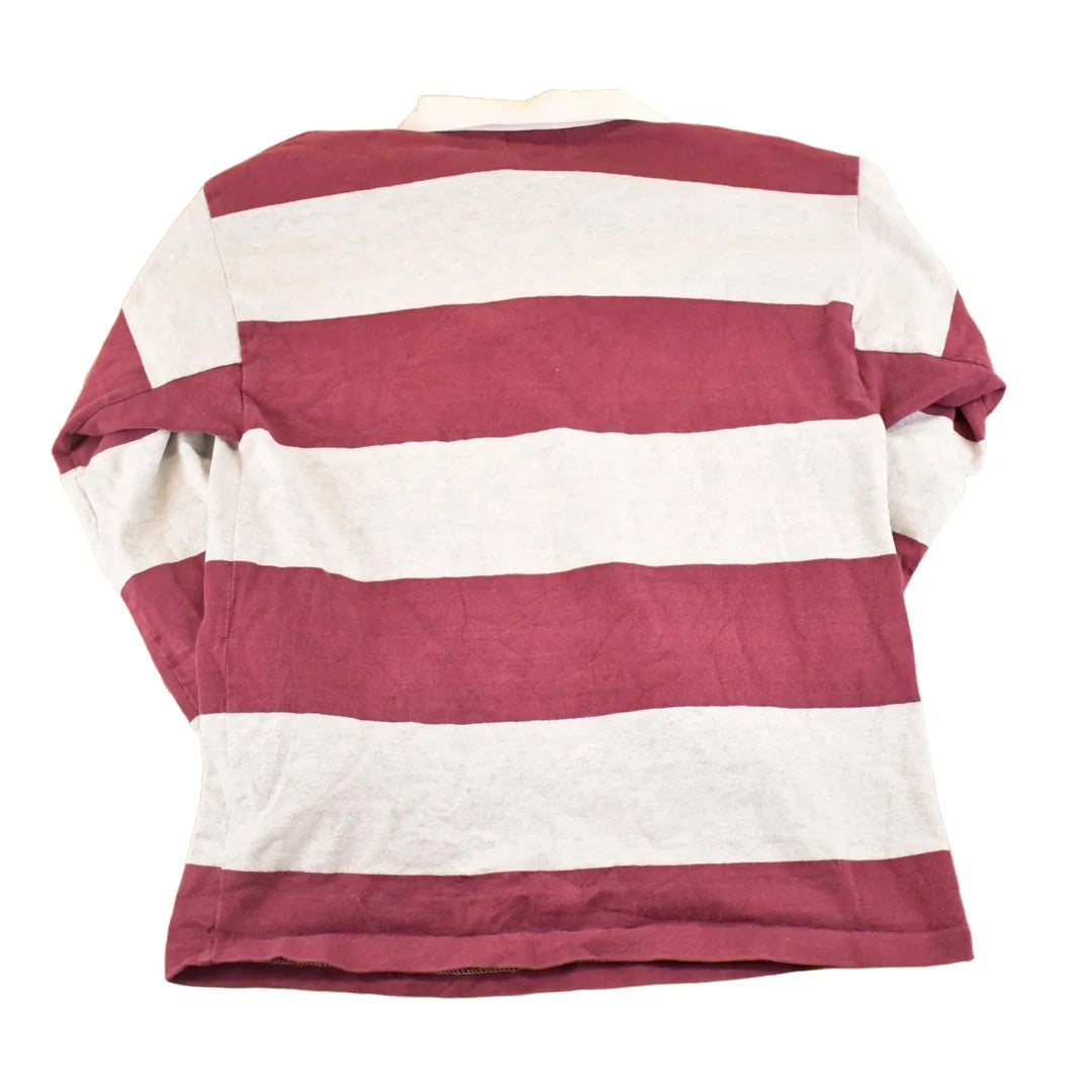 Vintage 1990s LL Bean Striped Rugby Button Up Shirt Men's S from propervintagecanada