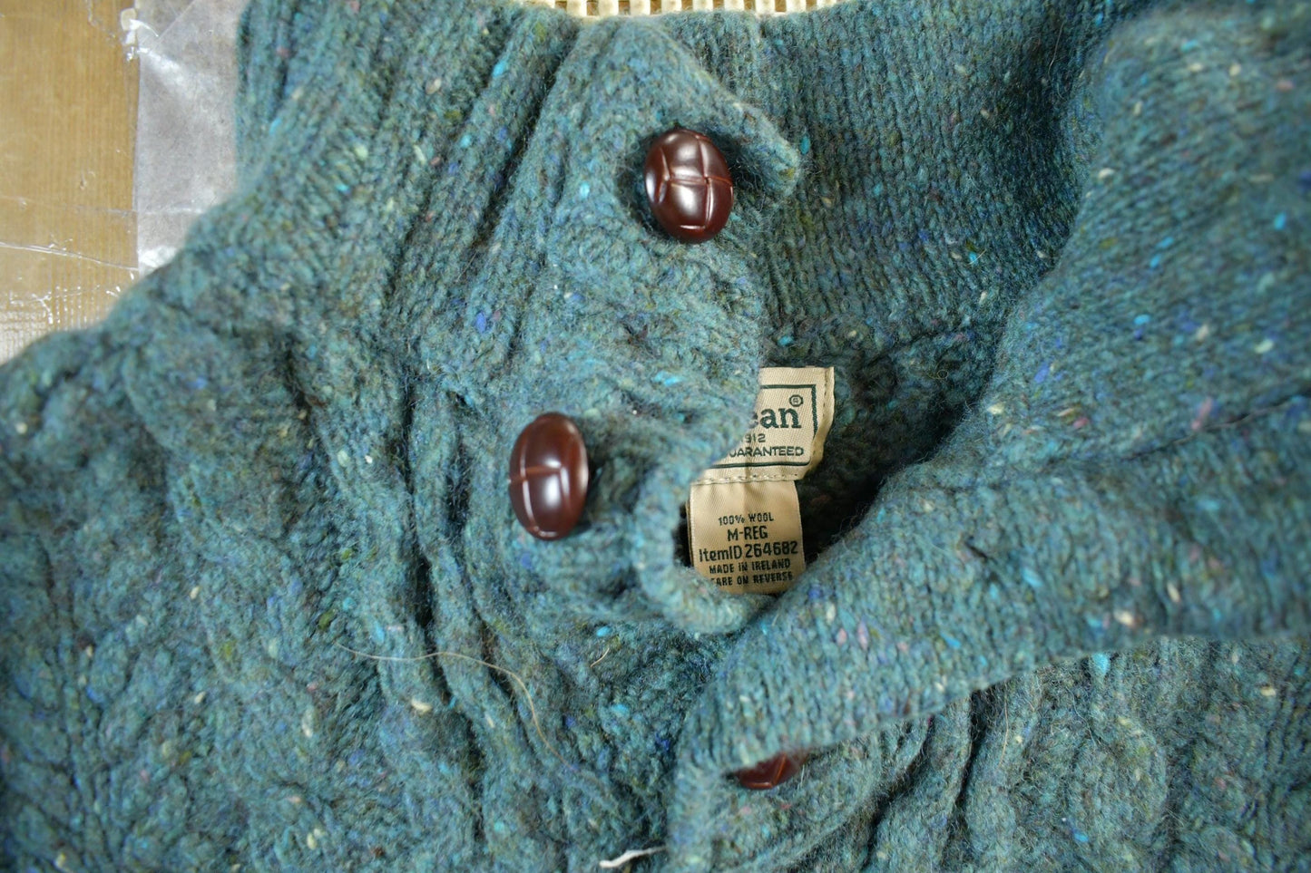 Vintage 1990s LL Bean Wool Henley Knit Sweater Women's M from propervintagecanada