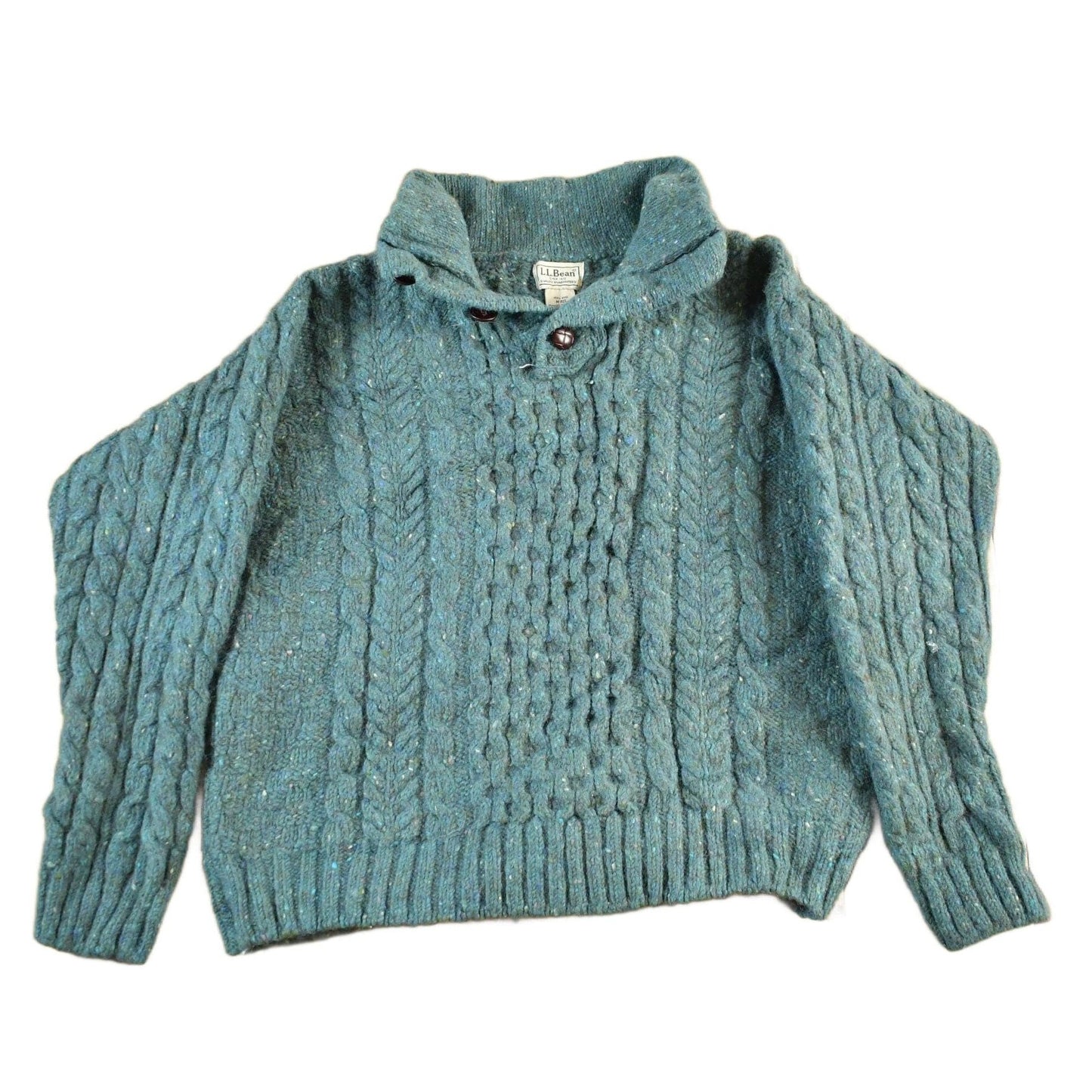 Vintage 1990s LL Bean Wool Henley Knit Sweater Women's M from propervintagecanada