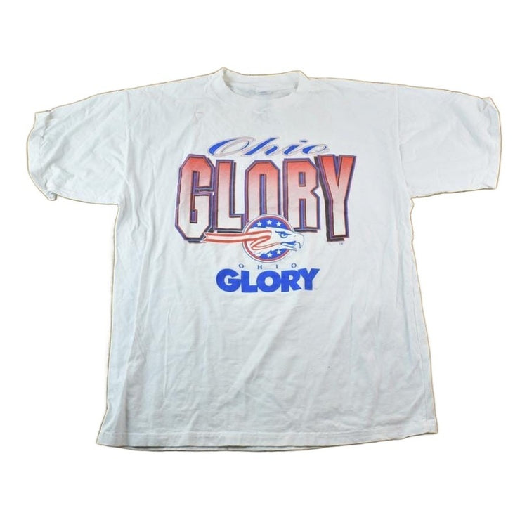 Vintage 1990s Logo 7 Ohio Glory Souvenir Single Stitch Graphic Print T-Shirt Men's XL from propervintagecanada