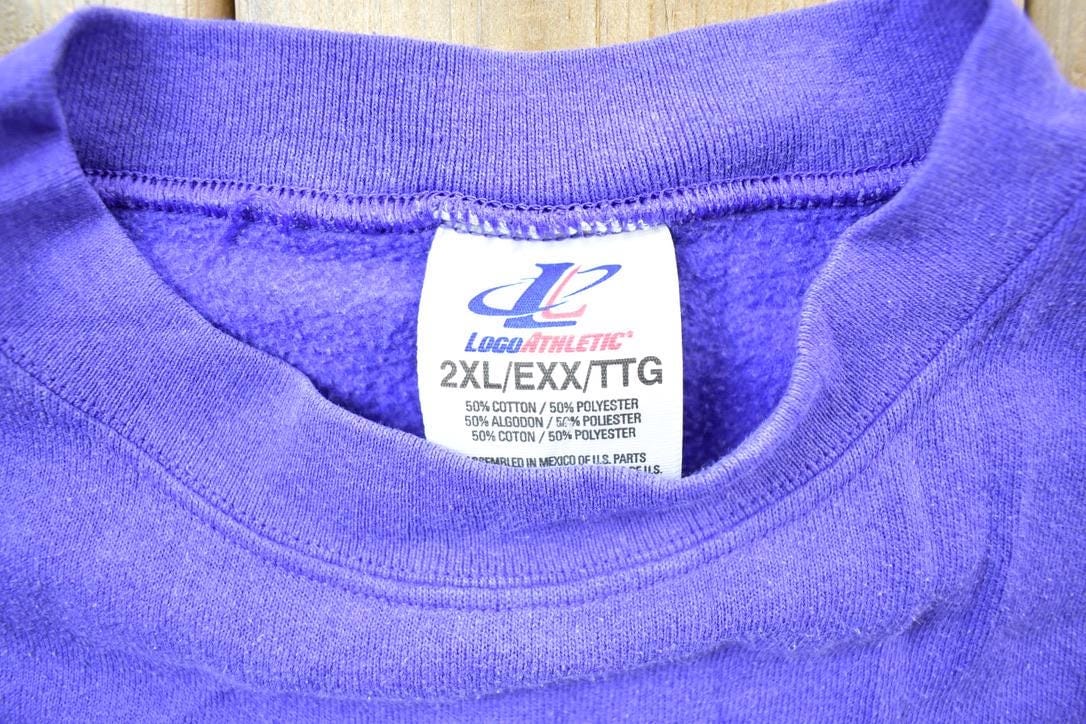 Vintage 1990s Logo Athletic Minnesota Vikings NFL Crewneck Sweatshirt Men's 2XL from propervintagecanada