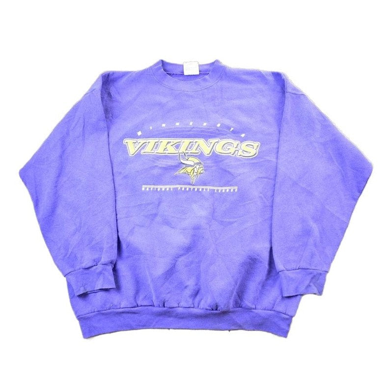 Vintage 1990s Logo Athletic Minnesota Vikings NFL Crewneck Sweatshirt Men's 2XL from propervintagecanada