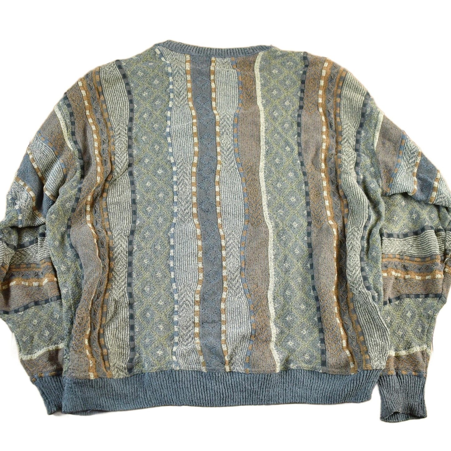 Vintage 1990s London Fog 3D Knit Sweater Men's XL from propervintagecanada