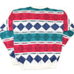 Vintage 1990s London Fog Argyle Abstract Christmas Knit Crewneck Sweater Mens L from propervintagecanada