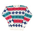 Vintage 1990s London Fog Argyle Abstract Christmas Knit Crewneck Sweater Mens L from propervintagecanada