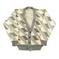 Vintage 1990s London Fog Knit Abstract Pattern Cardigan Sweater Mens Large from propervintagecanada