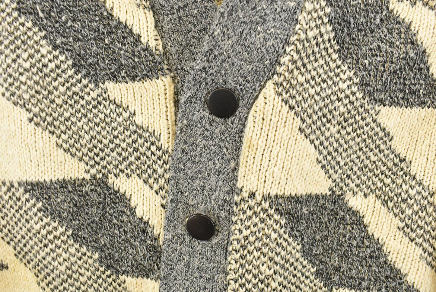 Vintage 1990s London Fog Knit Abstract Pattern Cardigan Sweater Mens Large from propervintagecanada