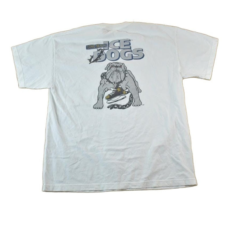 Vintage 1990s Long Beach Ice Dogs Souvenir Single Stitch Graphic Print T-Shirt Men's XL from propervintagecanada