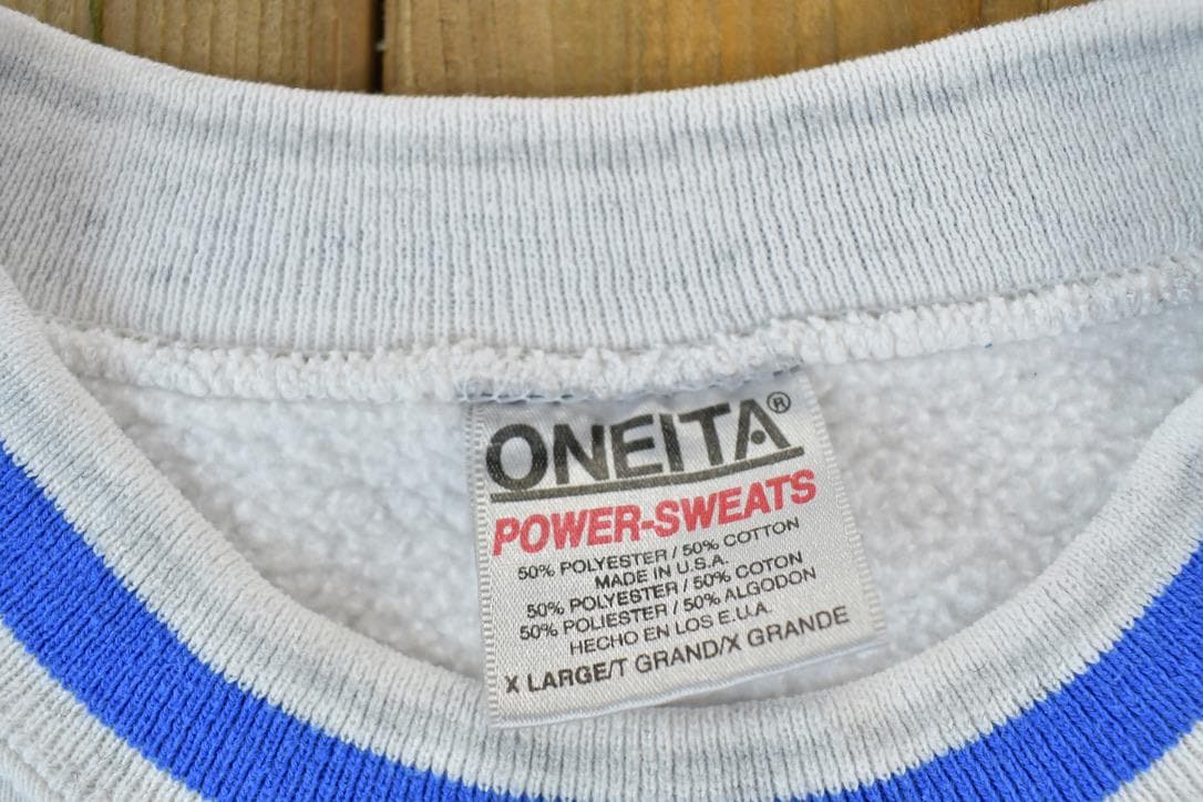 Vintage 1990s Long Lake Eveleth Minnesota Crewneck Sweatshirt Made In USA Men's Large from propervintagecanada