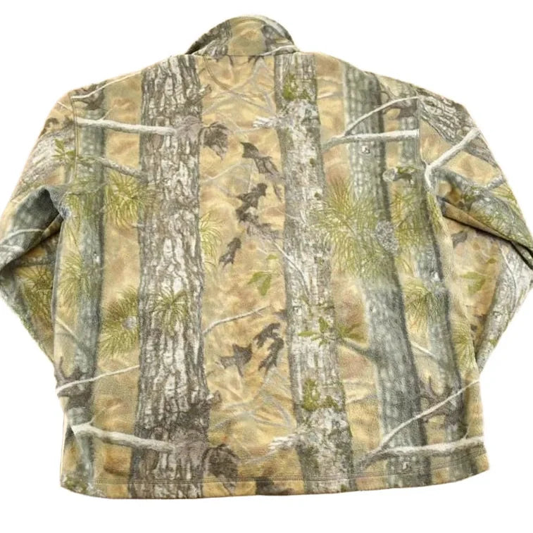 Vintage 1990s Longleaf Realtree Camo Fleece Full Zip Sweater Men's XL from propervintagecanada