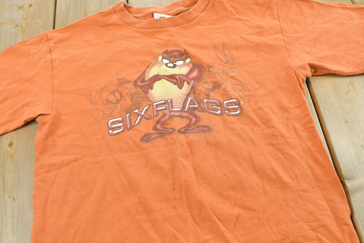 Vintage 1990s Looney Toons Six Flags Tasmanian Devil Graphic T Shirt Men's S from propervintagecanada