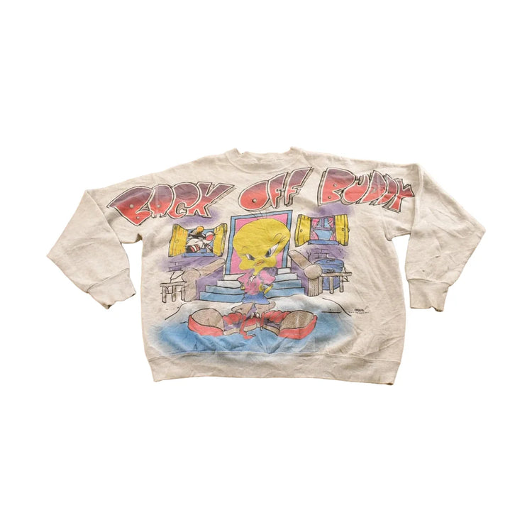 Vintage 1990s Looney Tunes Back off Buddy Crewneck Sweatshirt Men's XL from propervintagecanada