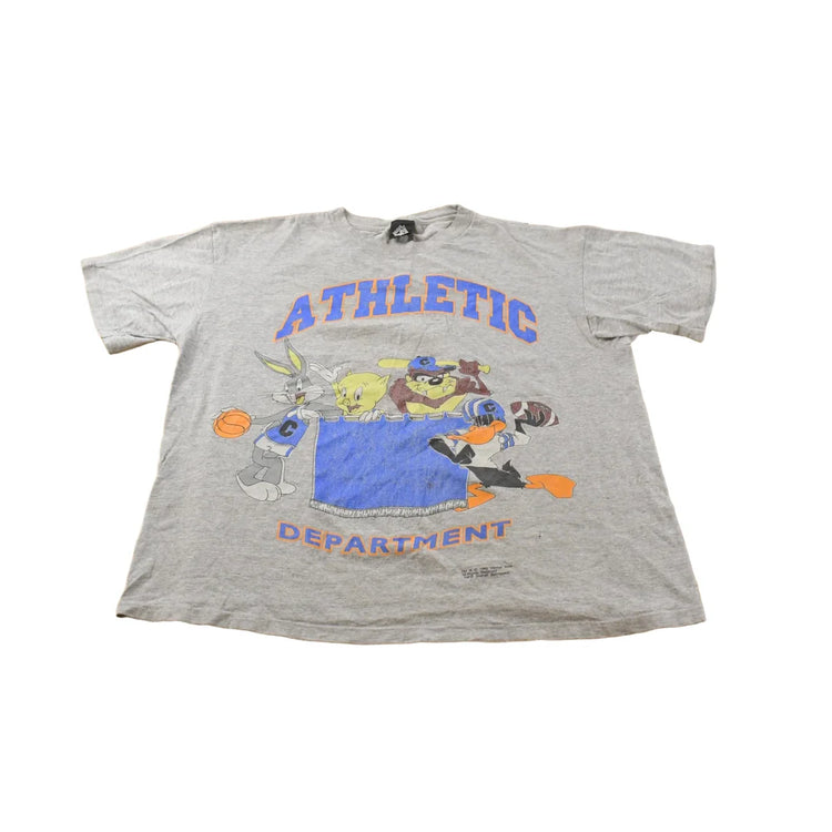 Vintage 1990s Looney Tunes Bugs Bunny Taz Athletic T-Shirt Men's XL from propervintagecanada