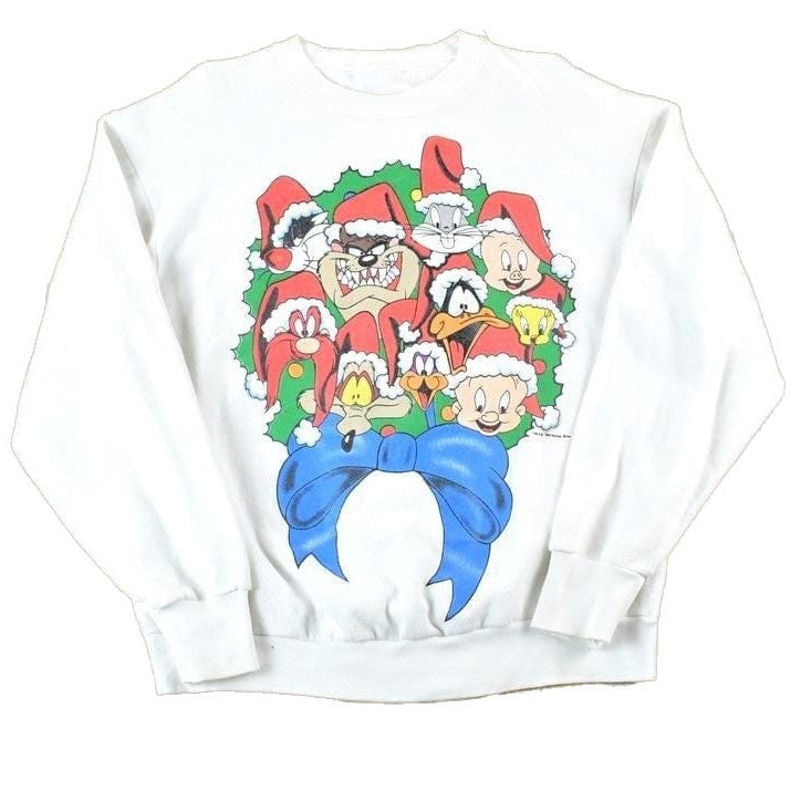 Vintage 1990s Looney Tunes Christmas Crewneck Men's Large from propervintagecanada