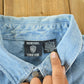 Vintage 1990s Looney Tunes Daffy Duck Denim Button Up Shirt Men's Large from propervintagecanada
