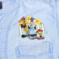Vintage 1990s Looney Tunes Embroidered Button Up Denim Shirt Men's Medium from propervintagecanada