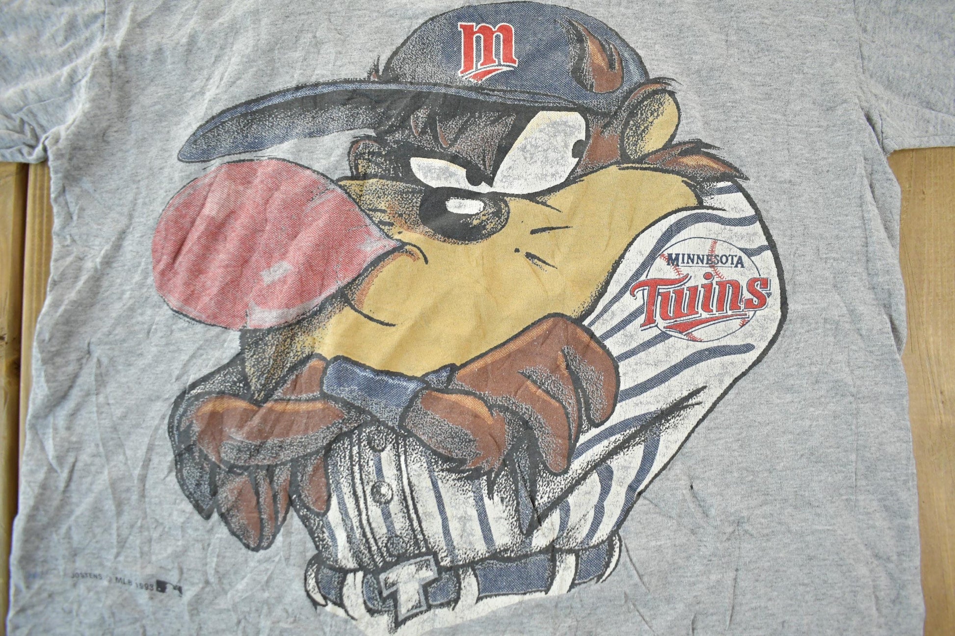 Vintage 1990s Looney Tunes Minnesota Twins MLB Cartoon Promo T-Shirt Youth L from propervintagecanada