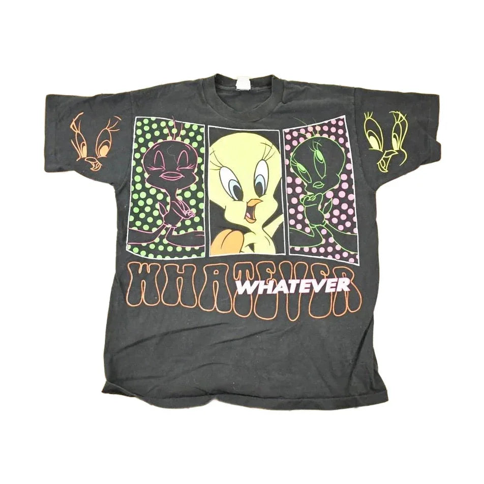 Vintage 1990s Looney Tunes Tweety Bird My Opinion Souvenir T-Shirt Women's XL from propervintagecanada